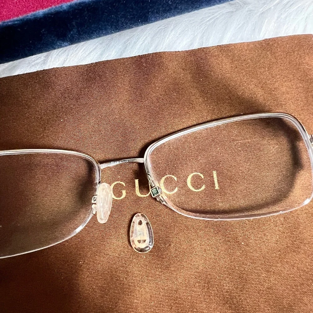 Gucci Silver Frame Glasses with Case - Picture 6 of 10